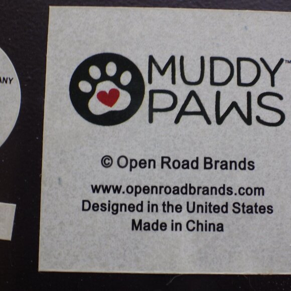 Funny Muddy Paws Tin Dog Sign/ Let Dog In/ Let Dog Out - Picture 3 of 4